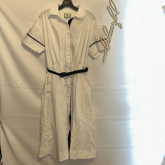 White Piped Kate Dress - Picture 6 of 12